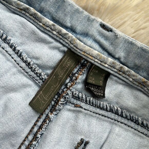 Mango Collection Light Wash Denim Bootcut Jeans Size 6 - Picture 7 of 7